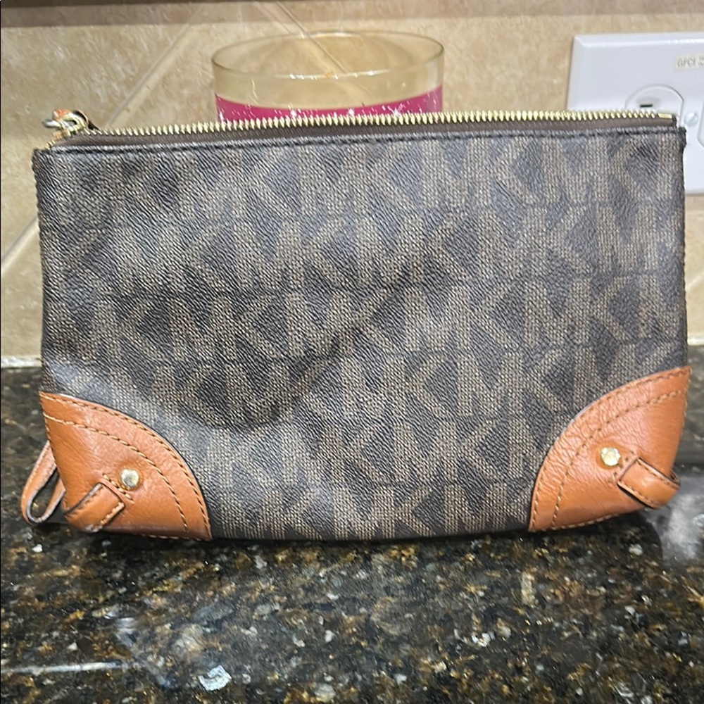 MICHAEL Michael Kors Brown and Tan Clutch